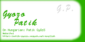 gyozo patik business card