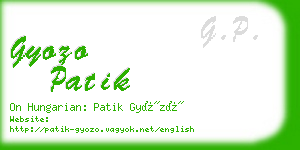 gyozo patik business card